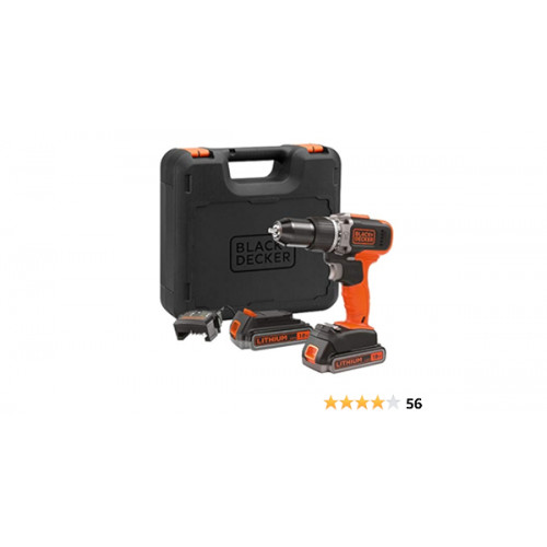 BLACK+DECKER BCD003ME2K-QW Mașină de găurit și înșurubat cu percuție fără fir de 18V