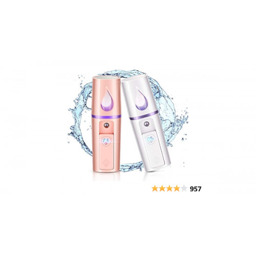 2 Piece Nano Facial Steamer Portable Mini Face Mist Steamer Handheld Facial Steamer cu oglindă Desig