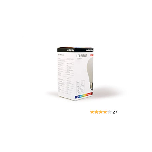 euroLighting Premium LED bec cu LED E27 bec de sticlă de 8W alb neutru (4000K) 800 lumeni cu spectr