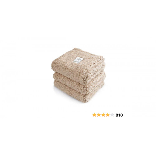 1 Pachet 3 pături Super Soft Premium Fluffy Dog Blanket Cat Blanket pentru Pet Dog Cat Puppy Beige 